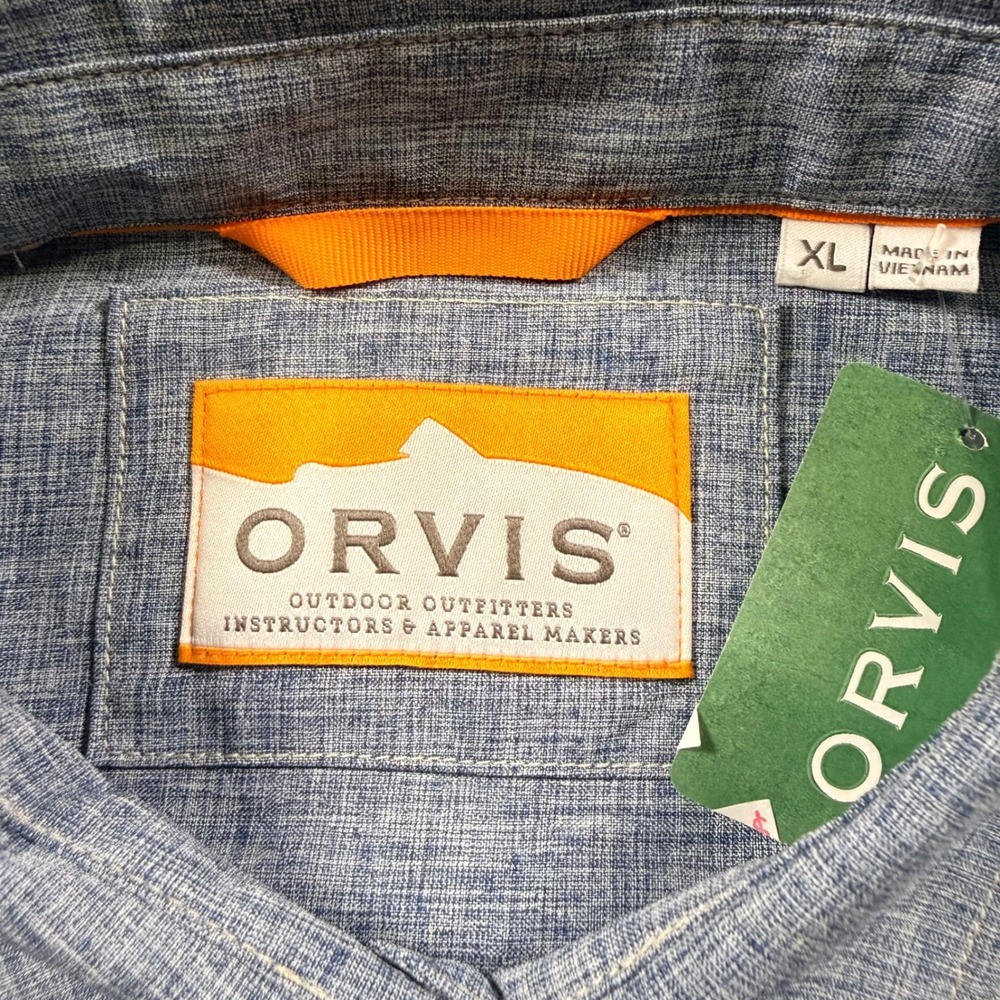 Orvis Women XL Blue Outdoor Performance Long Sleeve Button Down Shirt NWT - Picture 3 of 10
